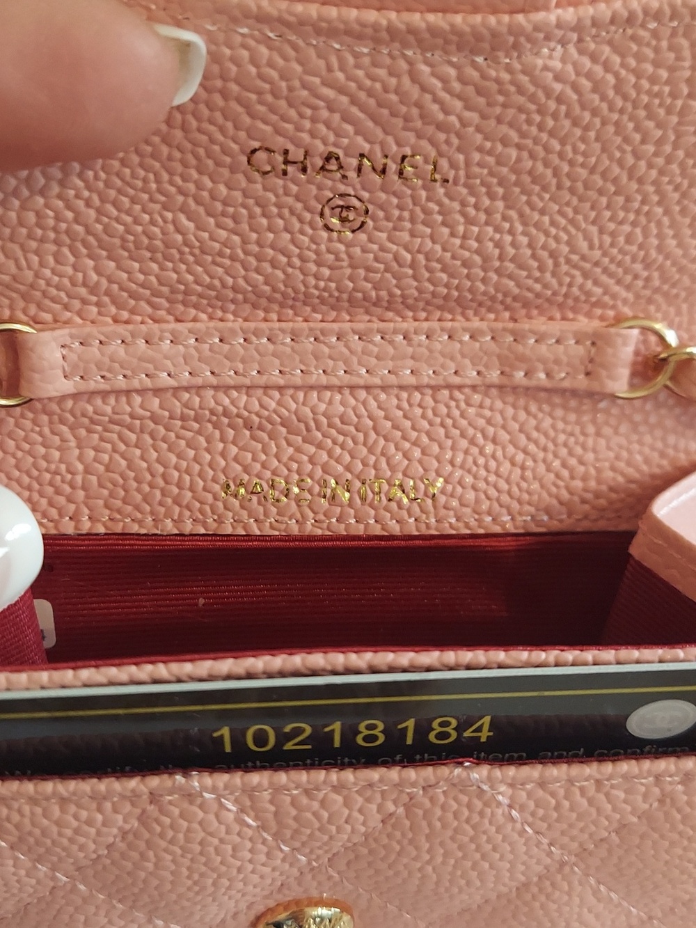 Chanel mini card holder with chain AUTHENTIC - Picture 4 of 6